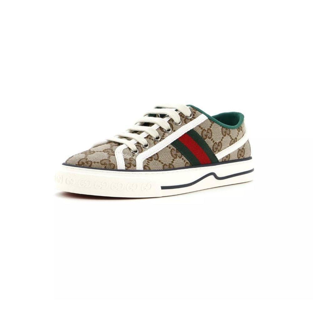 Gucci Beige and Green tennis 1977 shoes, size 35.5/ US 5.5